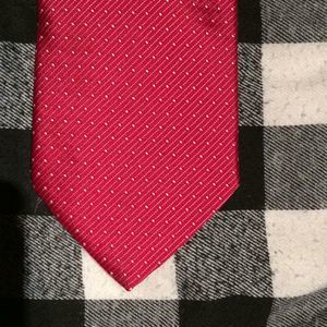 GIORGIO ARMANI RED MIXED MICRO DOTS TIE - Made in Italy